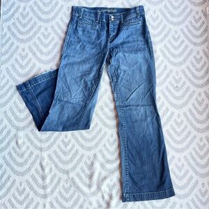 AMERICAN EAGLE Women’s Wide Leg Blue Denim Jeans 10 Regular